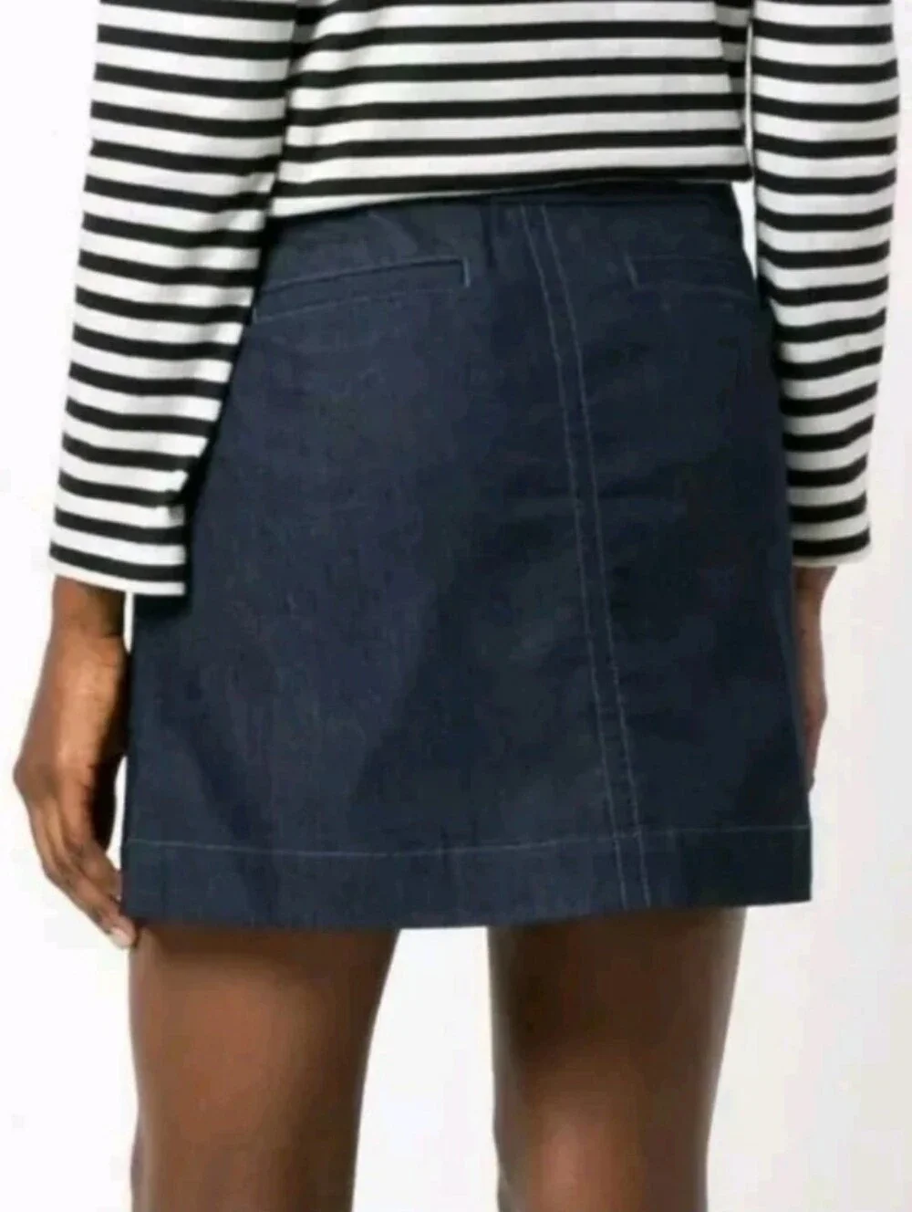 Tory Burch Elise Chambray Denim Mini Skirt Size 4